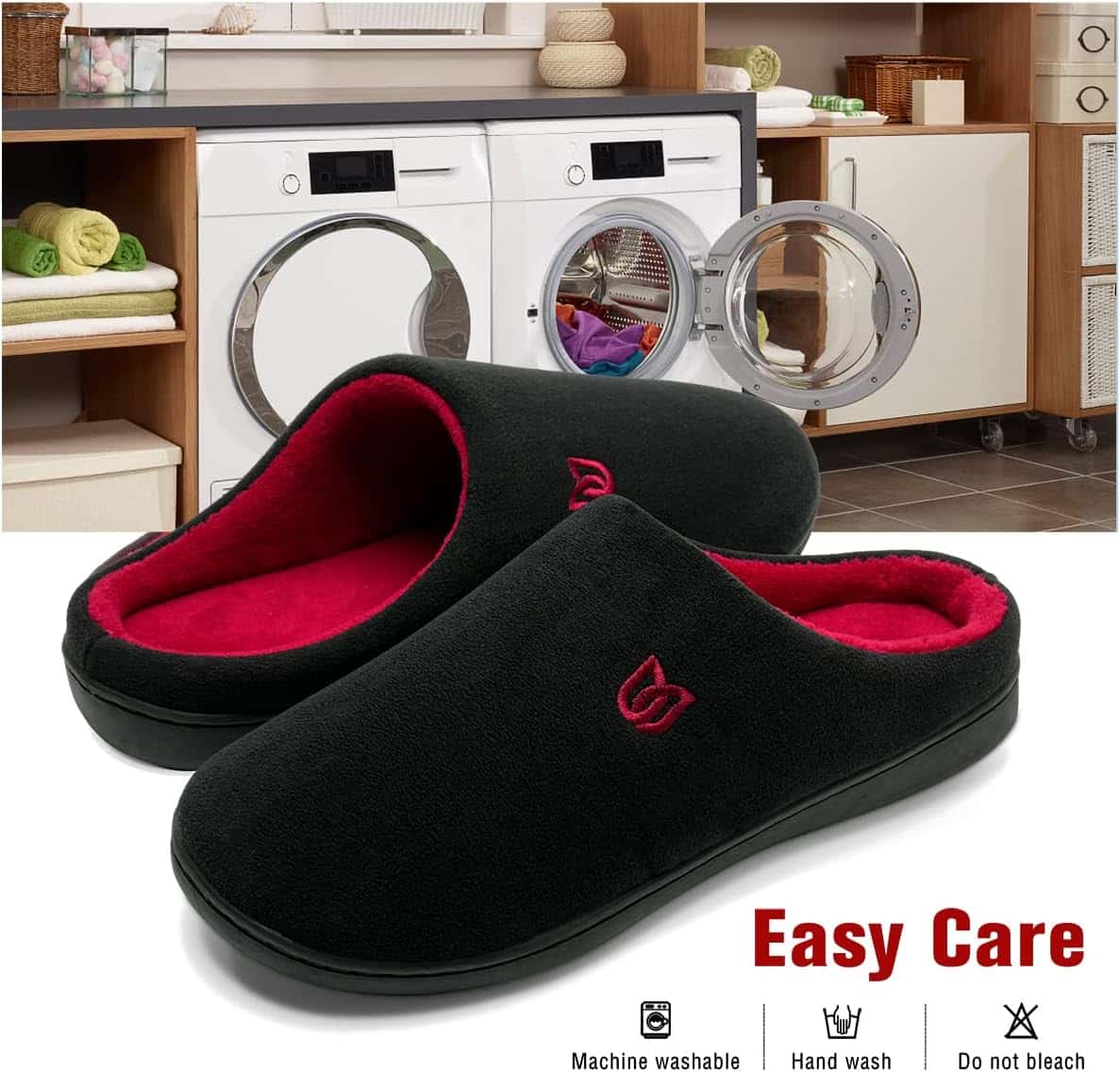 Chaussons Femme/Homme Hiver Fourrés - Mousse à Mémoire, Semelle Antidérapante - Taille M/L/XL - Confort Maison