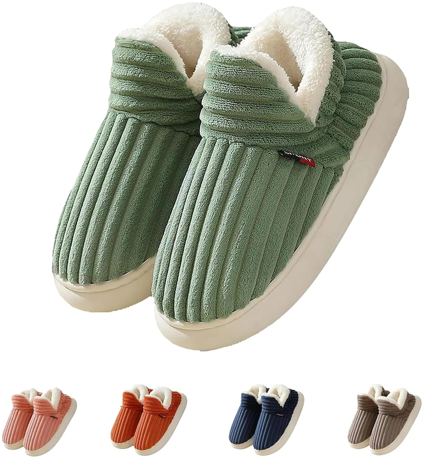 Chaussons Femme Hiver, Chausson Chaud Femme, Antidérapantes et Confortables en Peluche forme de pantoufles d'hiver et pelucheuses pour la maison