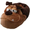 SAMs Chaussons unisexes en forme de bouledogue Marron
