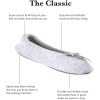 Isotoner 2 pack microterry ballerina slippers with satin bow suede sole and terry lining ballerinesfemme