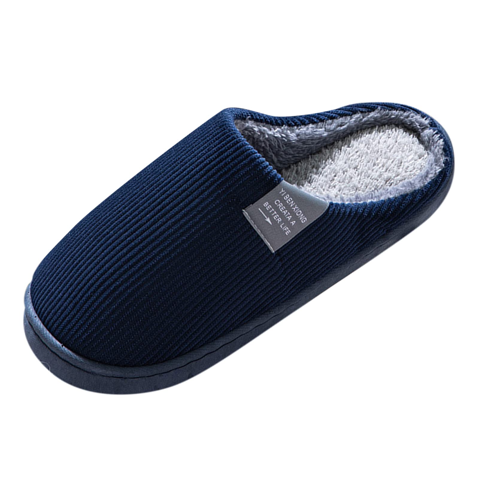 Chaussons d'hiver homme antidérapants doublés laine mémoire de forme – Image 4