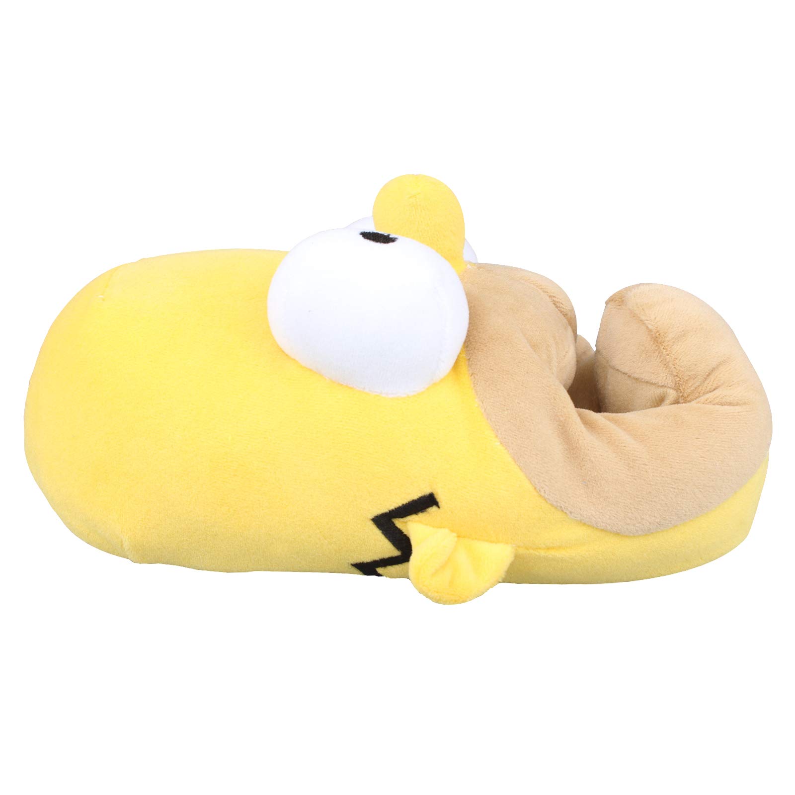 Pantoufles en peluche drôles pour hommes en dessin animé pour intérieur hiver chaussures douces et chaudes pour la maison chaussures drôles unisexes confortables jaunes – Image 3