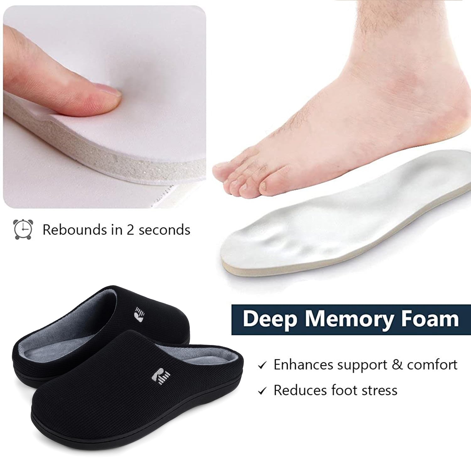 Chausson RockDove en Mousse à Mémoire de Forme pour Homme – Image 5