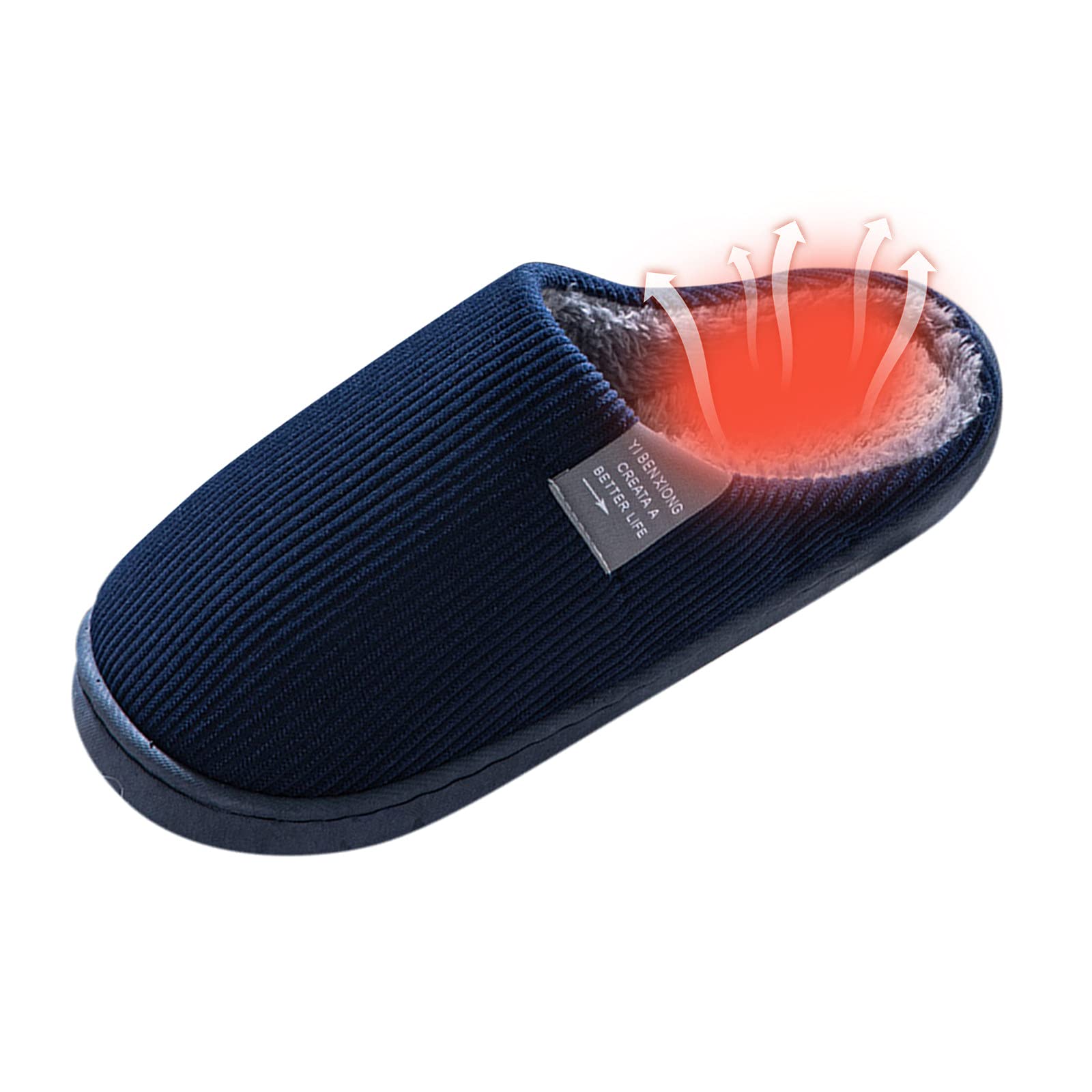 Chaussons d'hiver homme antidérapants doublés laine mémoire de forme – Image 6