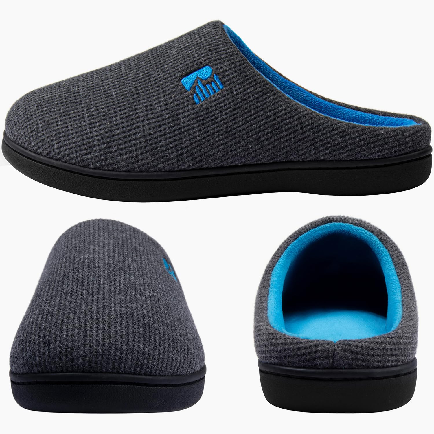Chausson Homme RockDove en Mousse à Mémoire de Forme Deux Tons – Image 4