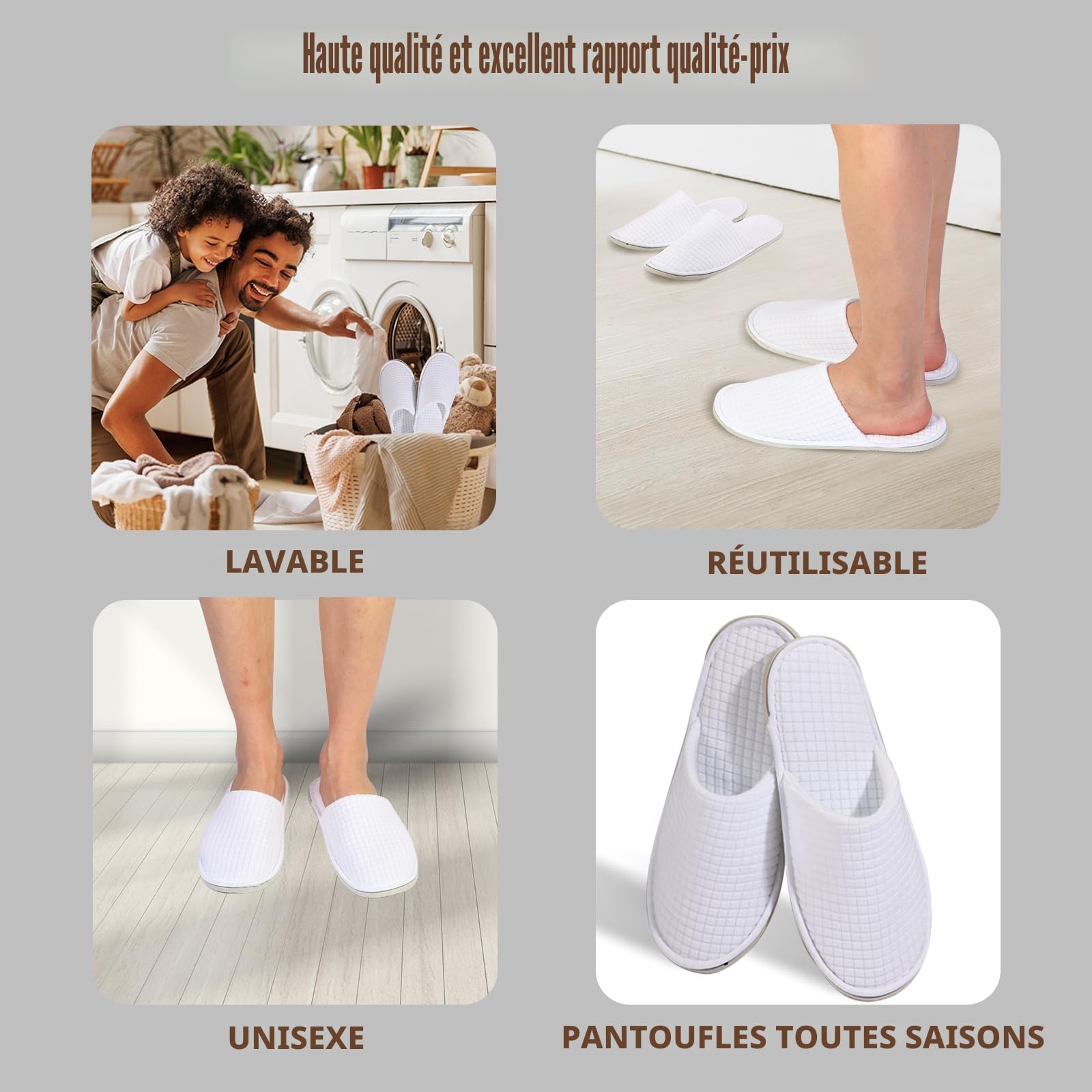 Pantoufles Jetables Anmerl Acheter Chaussons pour Hôtels Spas Mariages – Image 6