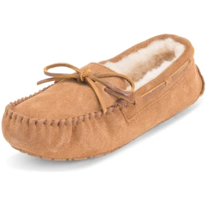 Mocassins en daim australien et peau de mouton fourrure pour femme