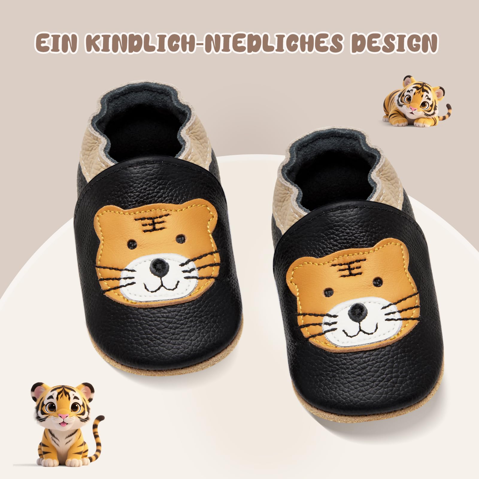 Chausson Bébé Cuir Souple Premiers Pas IceUnicorn – Image 4