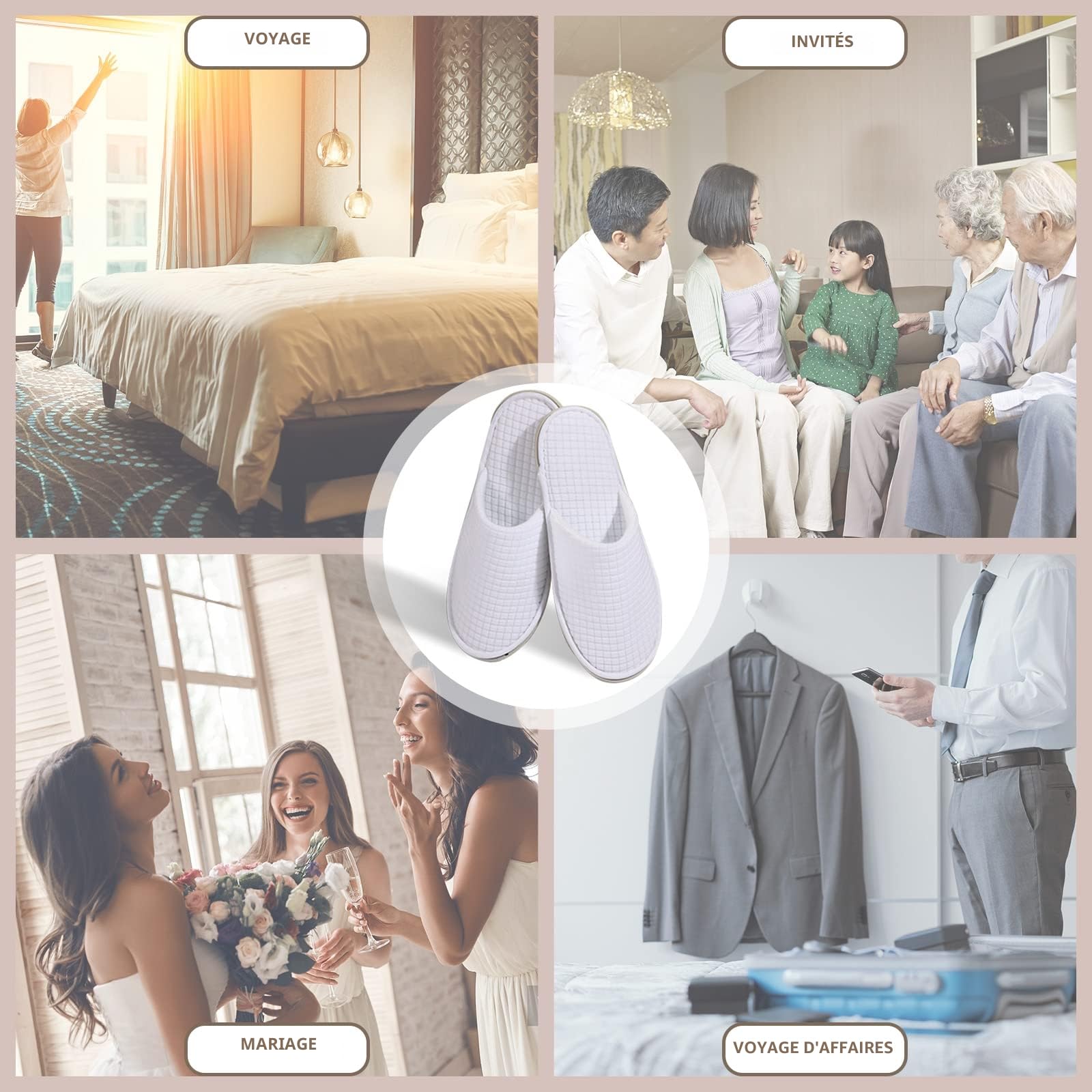 Pantoufles Jetables Anmerl Acheter Chaussons pour Hôtels Spas Mariages – Image 7