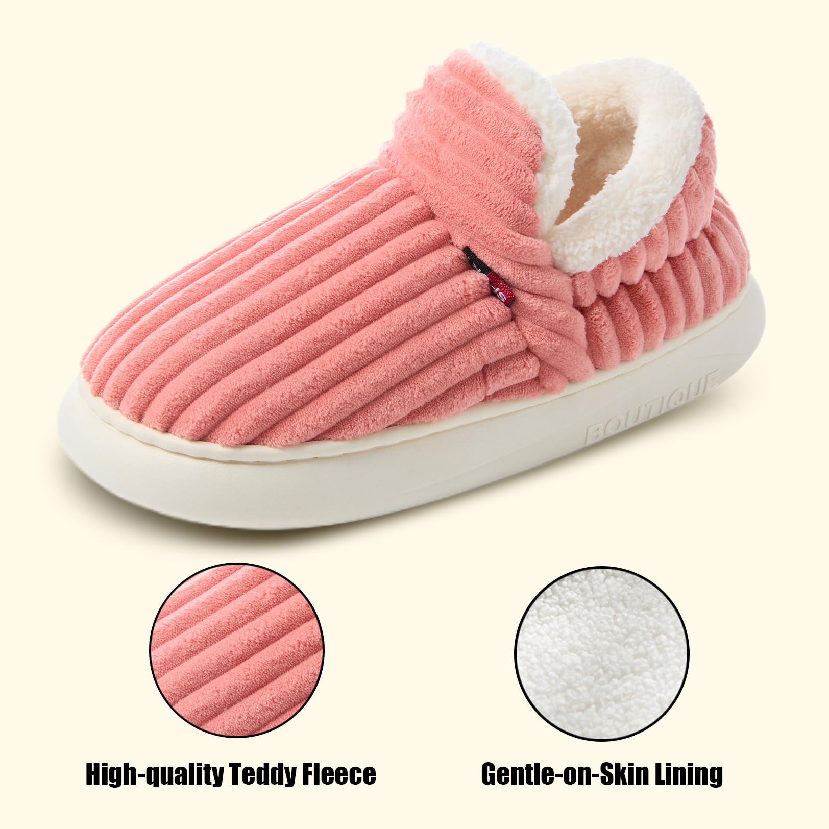 Mules Chausson Femme Homme Chaud Confortable Mémoire de Forme Antidérapantes – Image 4