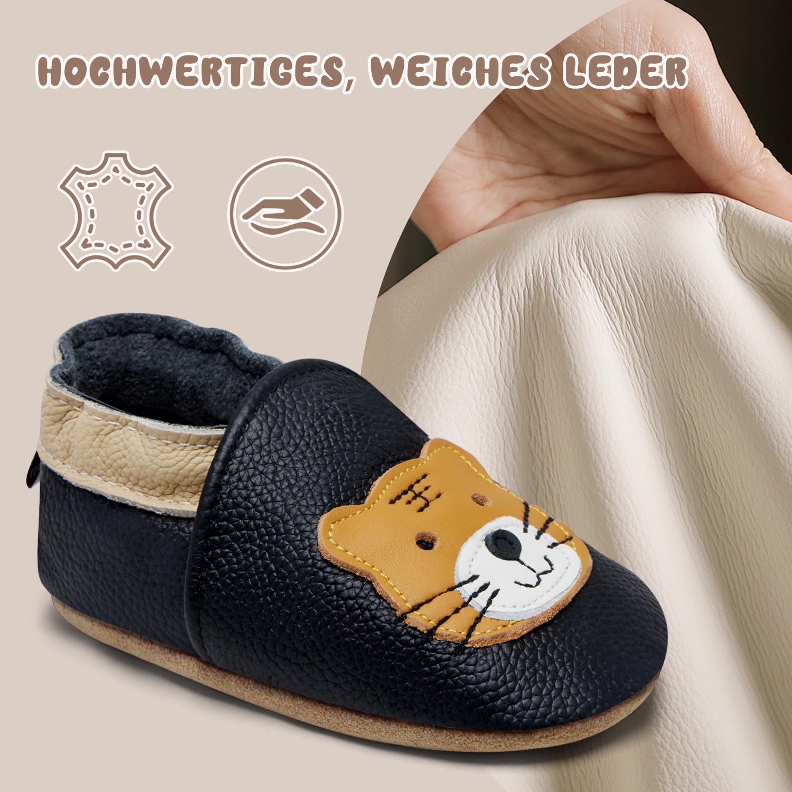 Chausson Bébé Cuir Souple Premiers Pas IceUnicorn – Image 5