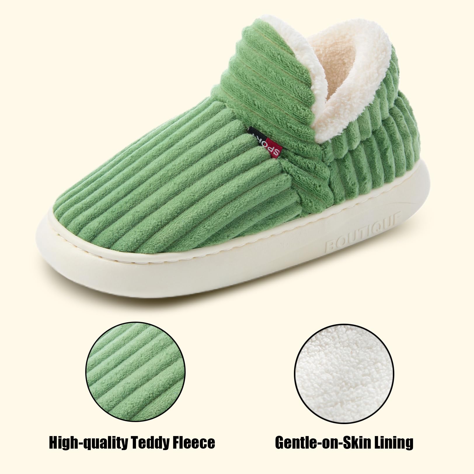 Mules Chaussons Femme Homme Chaud Confortable Mousse à Mémoire Antidérapantes – Image 4