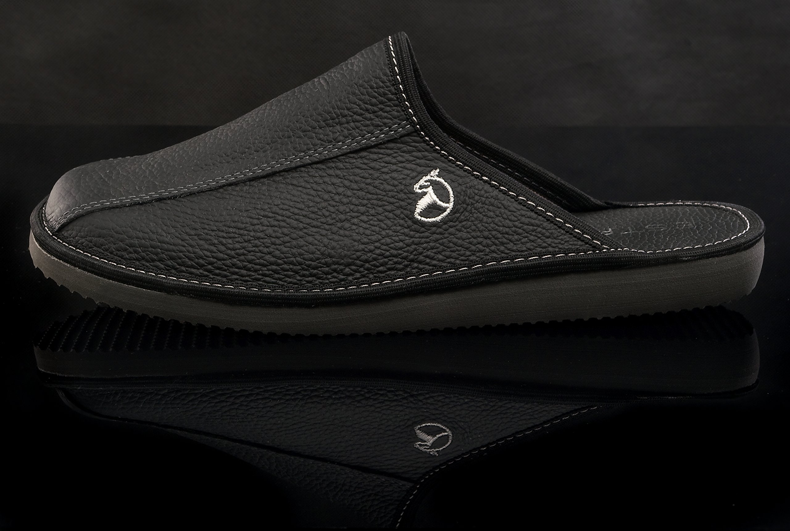 Mules Homme Cuir Laine ESTRO Chaussons Homme – Image 4
