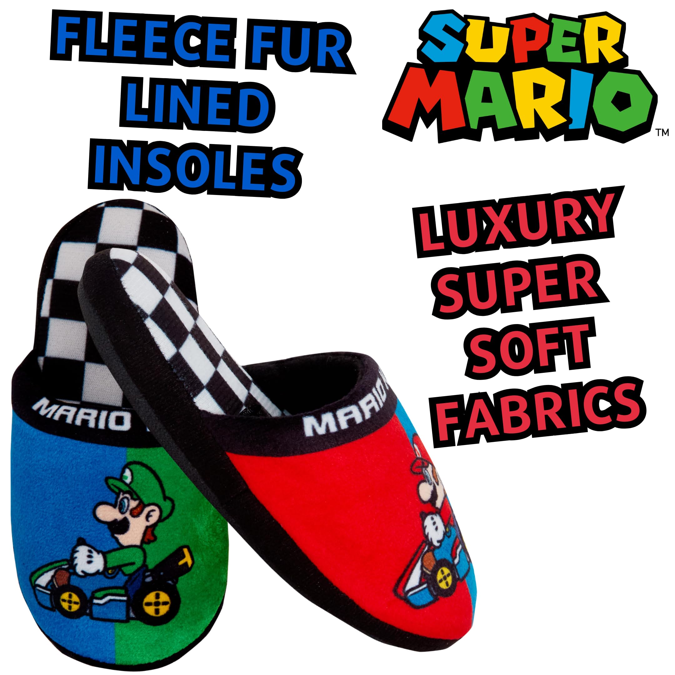 Mules Super Mario Luigi pour garçon, chaussons à enfiler – Image 5