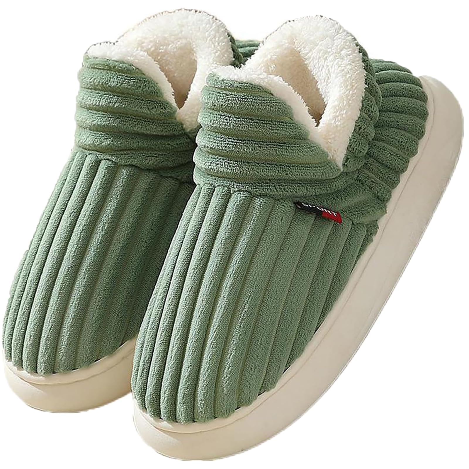 Mules Chaussons Femme Homme Chaud Confortable Mousse à Mémoire Antidérapantes