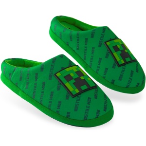 Chaussons Enfant Minecraft Creeper Cosy d'Intérieur pour Garçon Gamer