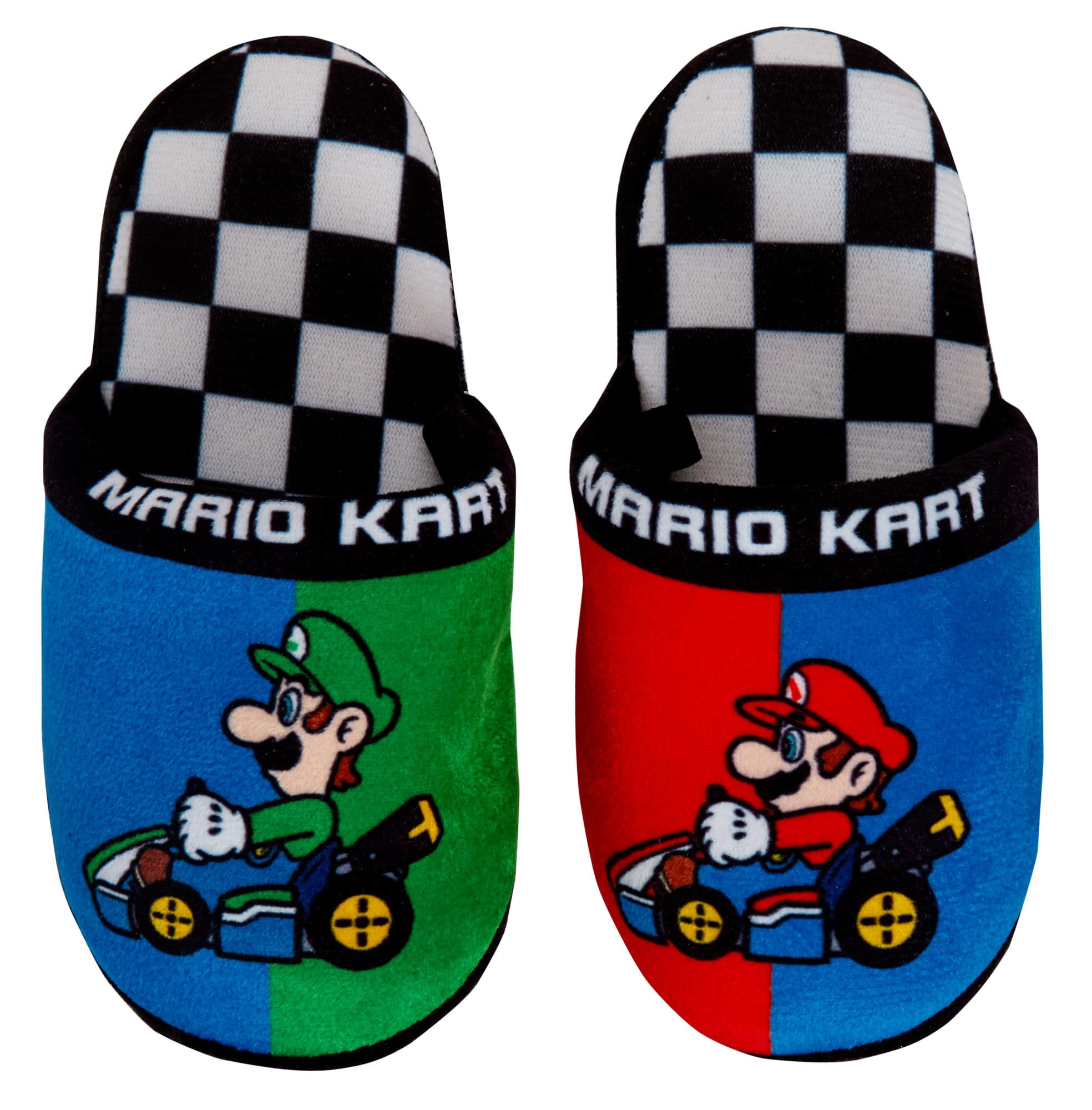 Mules Super Mario Luigi pour garçon, chaussons à enfiler