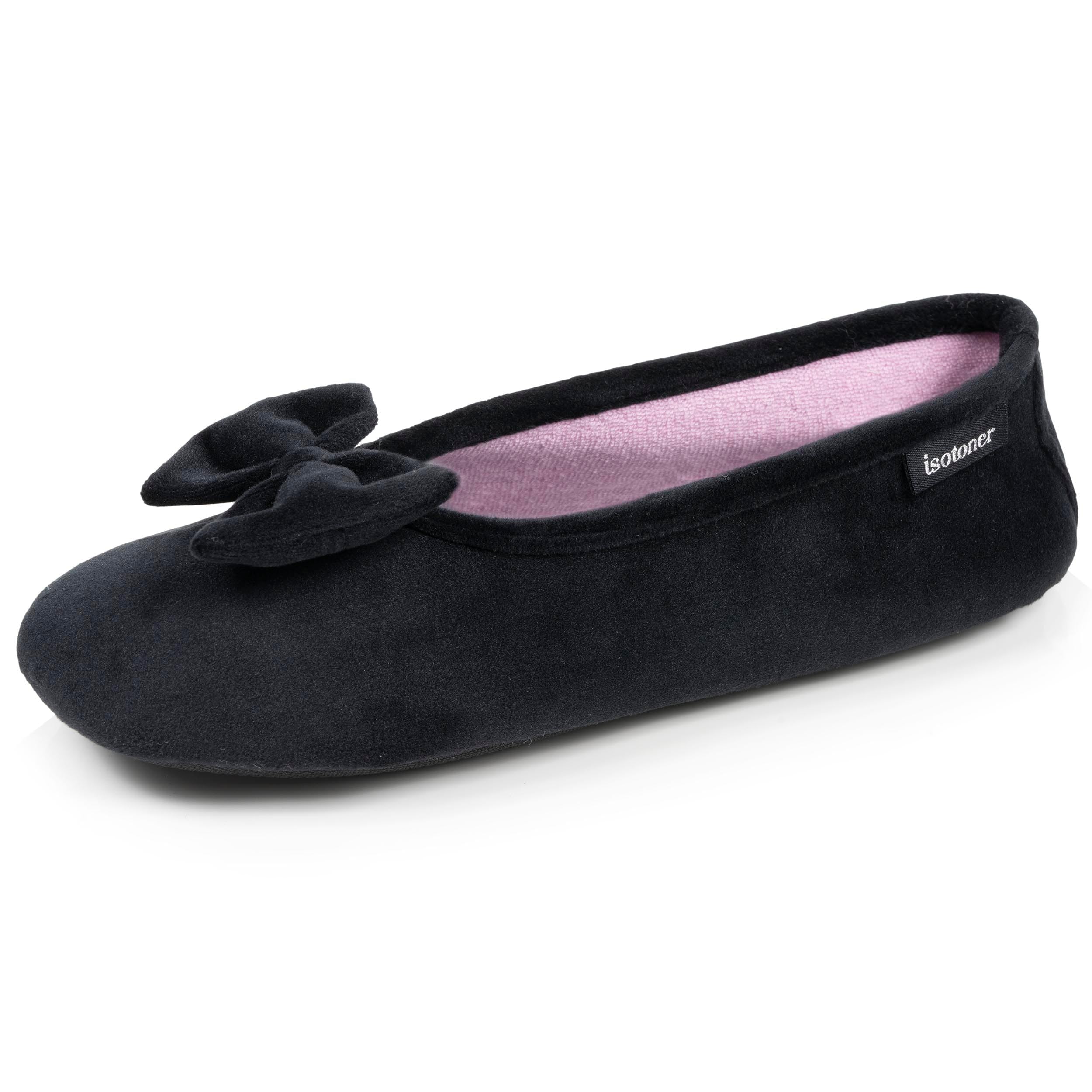 Ballerines femme velours semelle ultra souple mousse à mémoire forme Isotoner