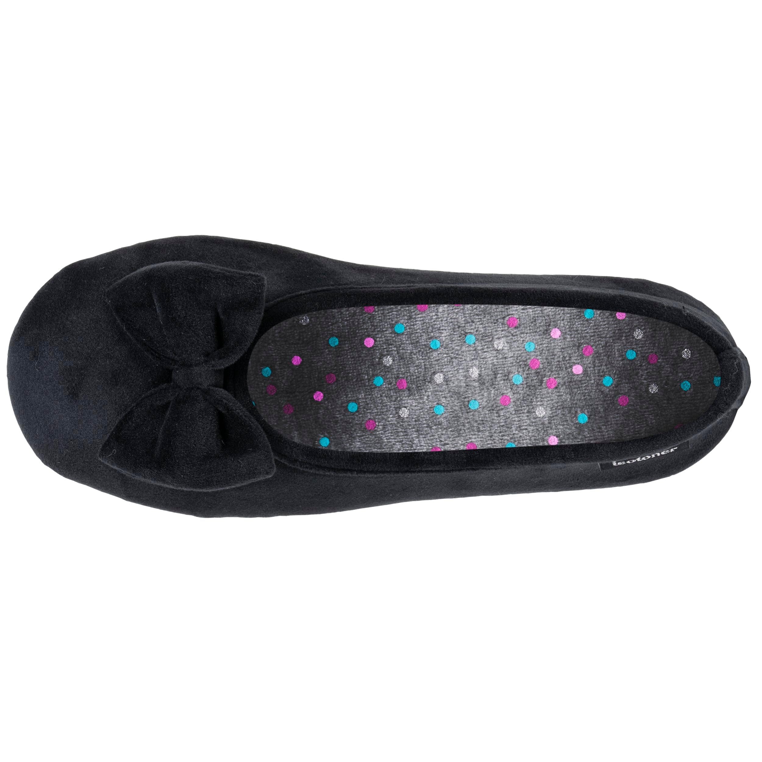 Ballerines femme velours semelle ultra souple mousse à mémoire forme Isotoner – Image 2