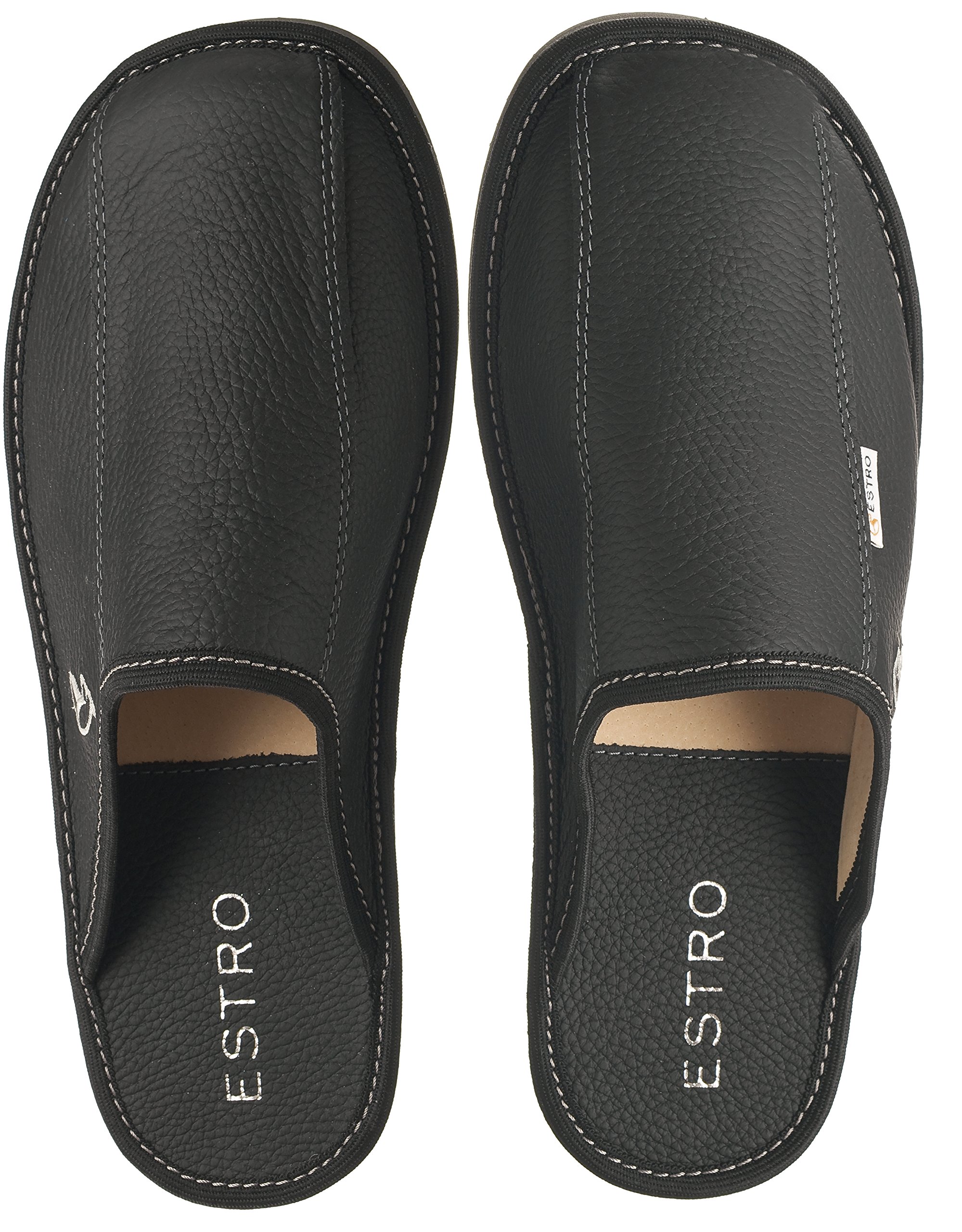 Mules Homme Cuir Laine ESTRO Chaussons Homme – Image 3
