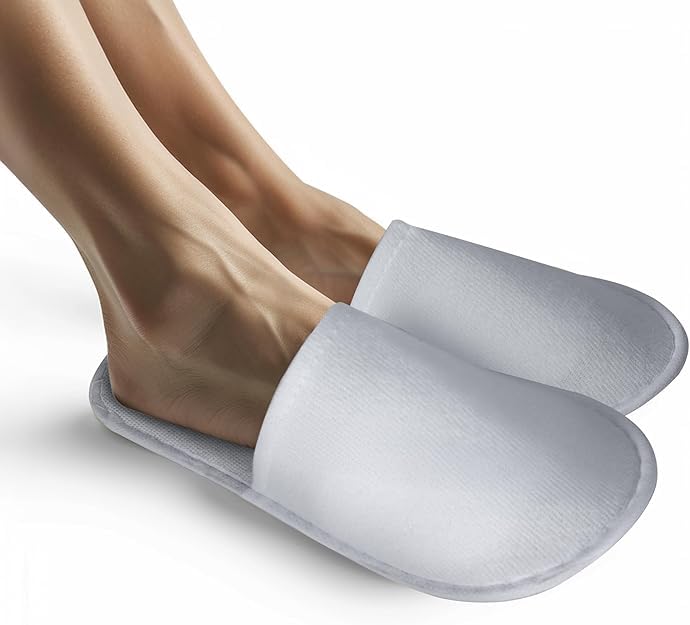 Lot 20 Paires Pantoufles Jetables Acheter Chaussons Invités Hôtel Spa – Image 2