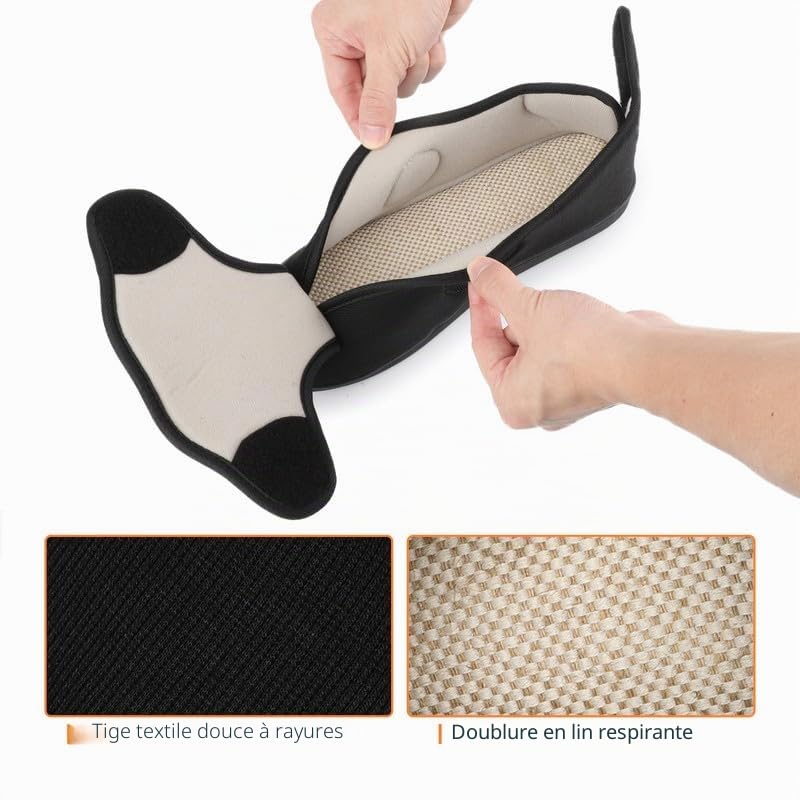 Chausson Acheter Chaussons TIESTRA hiver peau agneau synthétique larges pieds homme – Image 2