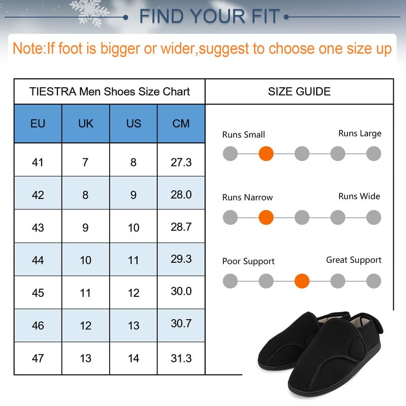 Chausson Acheter Chaussons TIESTRA hiver peau agneau synthétique larges pieds homme – Image 7