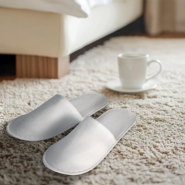Lot 20 Paires Pantoufles Jetables Acheter Chaussons Invités Hôtel Spa – Image 3