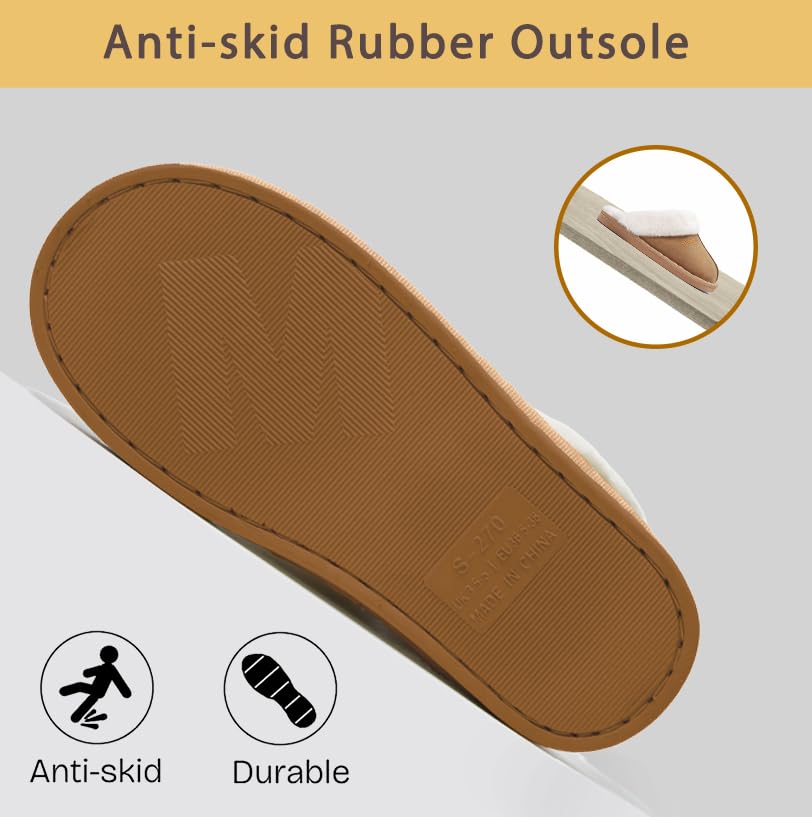 Chaussons Fourrés Acheter Chaussons Mémoire de Forme Faux Daim Antidérapants – Image 5