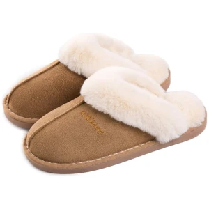 Mules Acheter Chaussons mémoire de forme faux daim fourrure intérieur extérieur