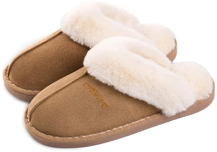Mules Acheter Chaussons mémoire de forme faux daim fourrure intérieur extérieur