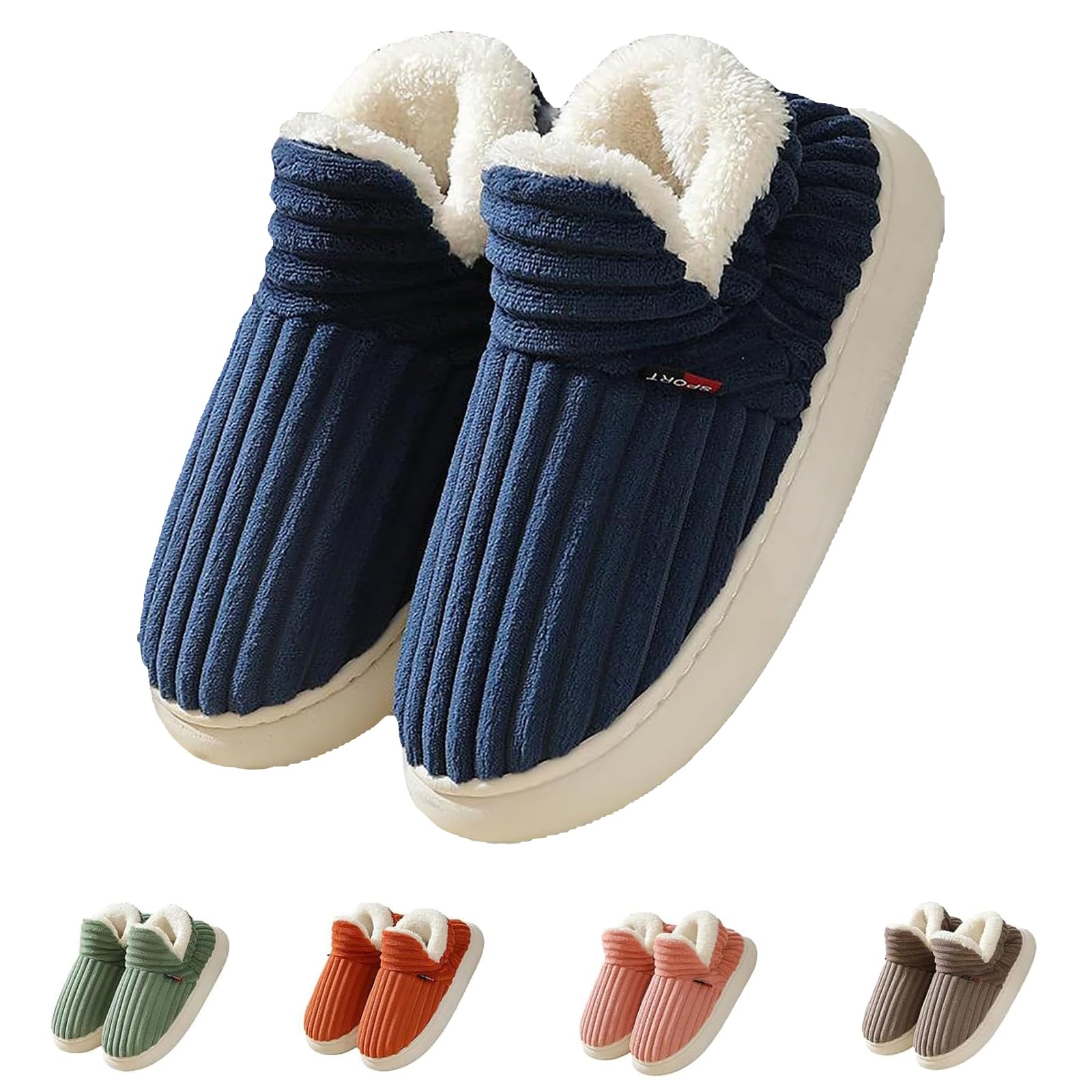 Chaussons Femme Hiver Chauds Antidérapants en Peluche