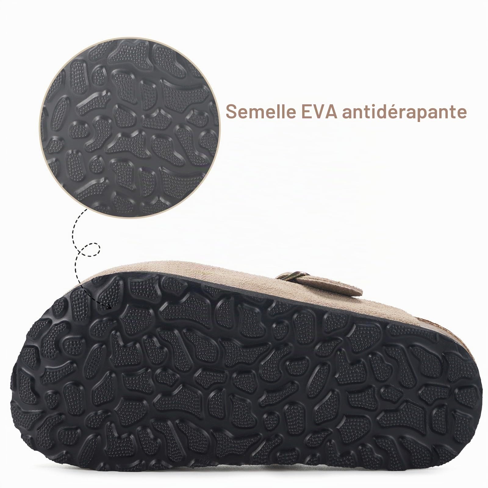 Mules et Sabots Acheter Chaussons Enfant Antidérapants Semelle Liège – Image 4