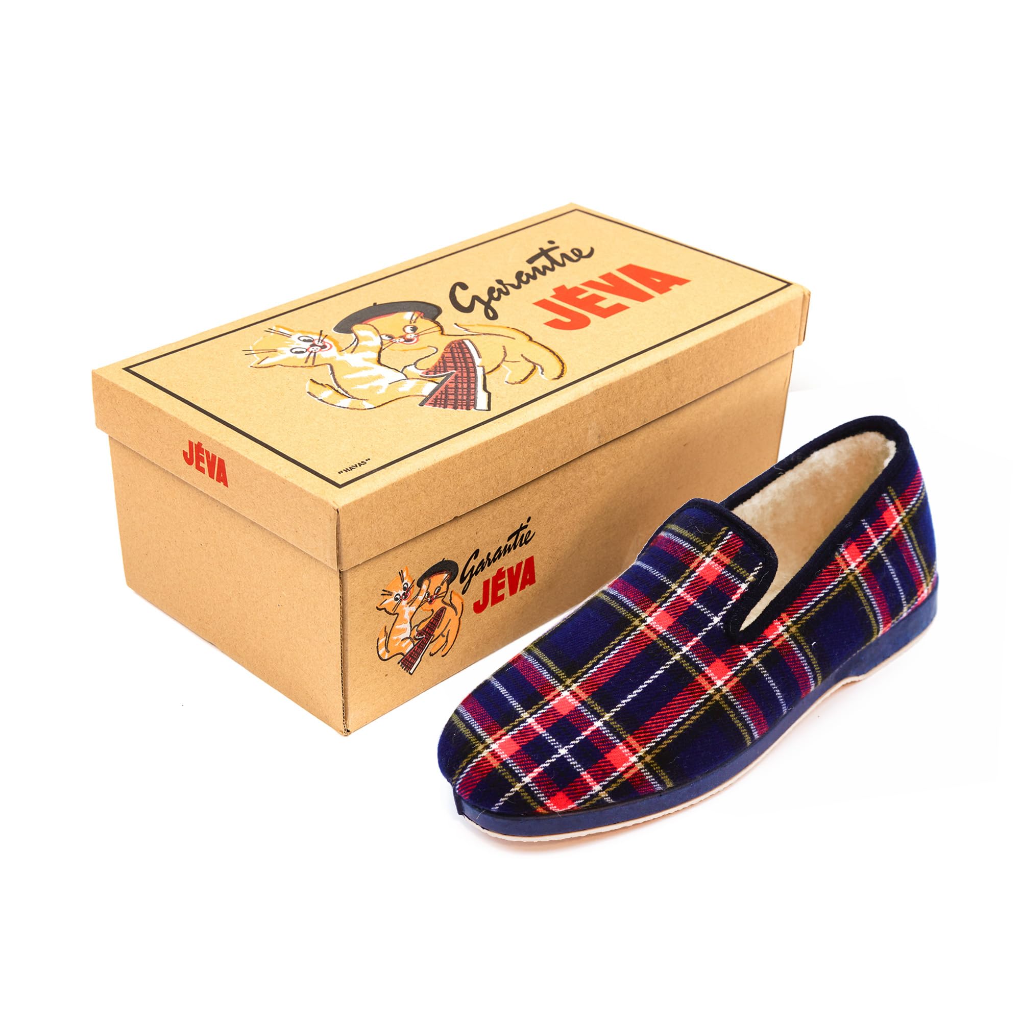 Charentaises Homme Acheter Chaussons Rondinaud JEVA Motif Écossais – Image 3