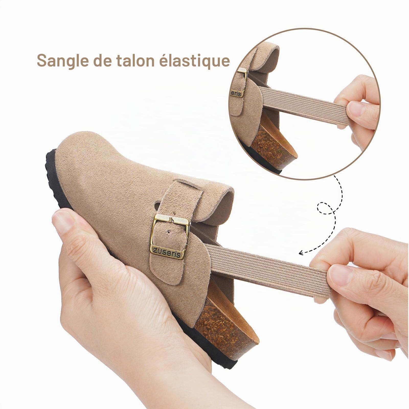 Mules et Sabots Acheter Chaussons Enfant Antidérapants Semelle Liège – Image 5