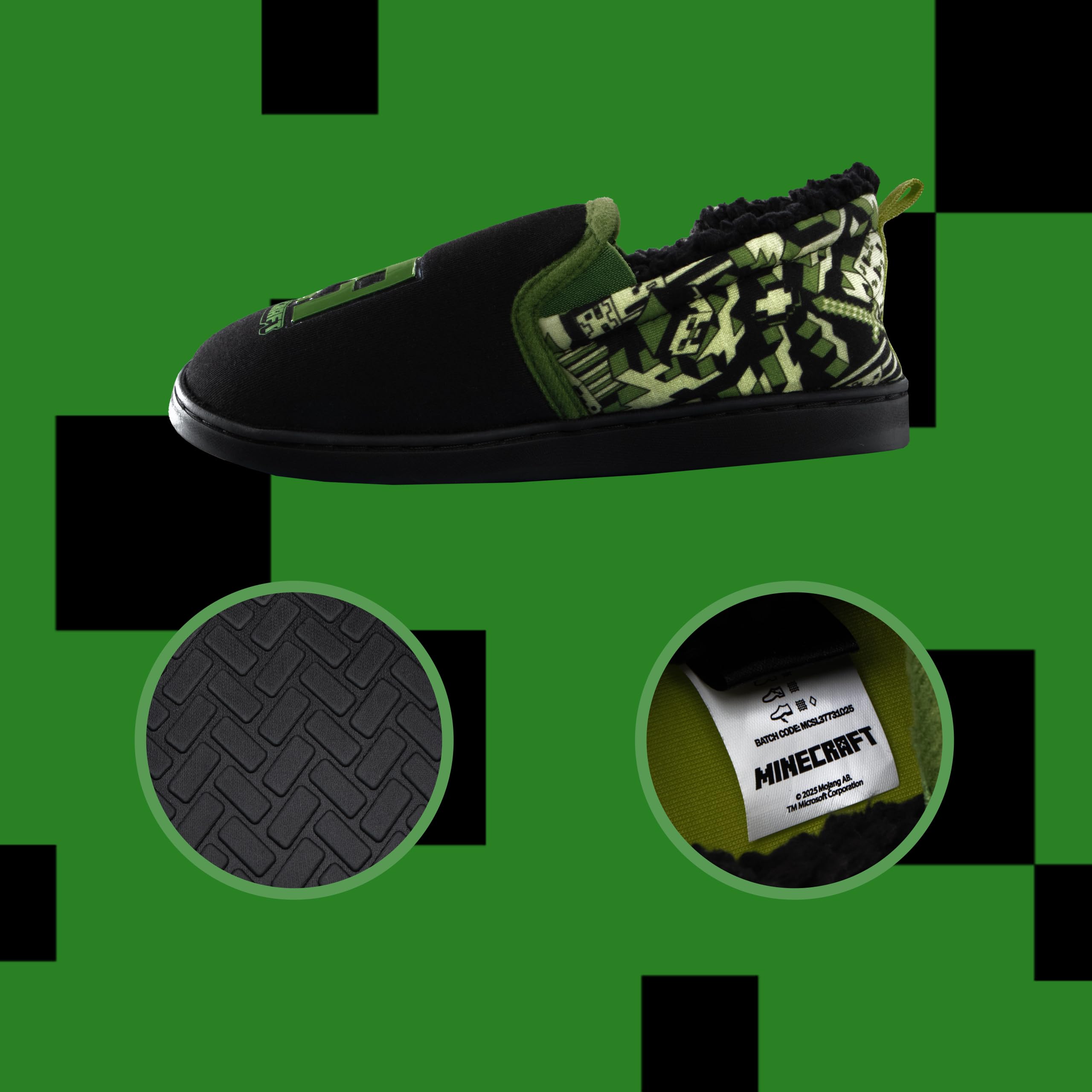 Chaussons Enfant Acheter Chaussons Minecraft Creeper Pantoufles Garçon – Image 4
