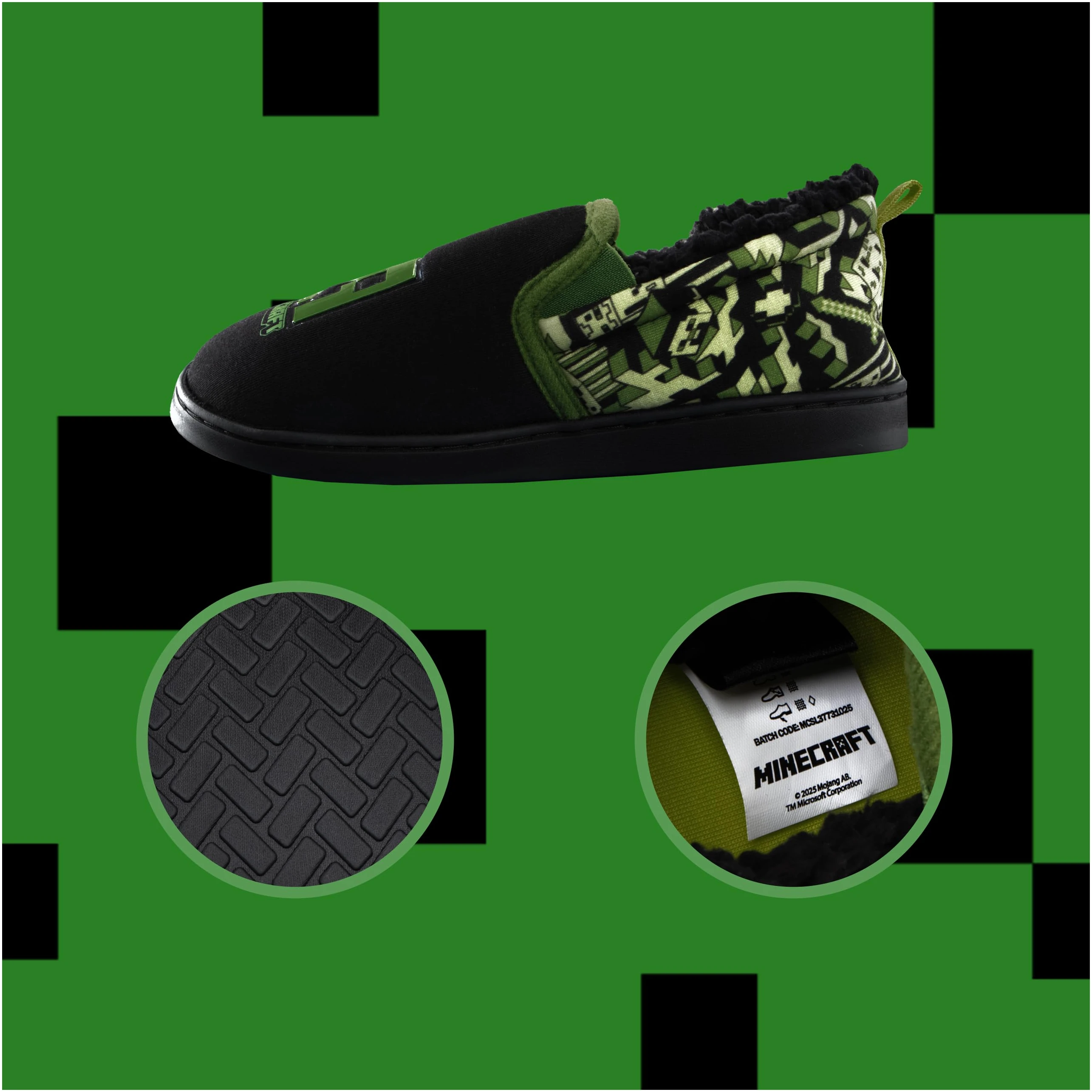 Chaussons Enfant Acheter Chaussons Minecraft Creeper Pantoufles Garçon – Image 4