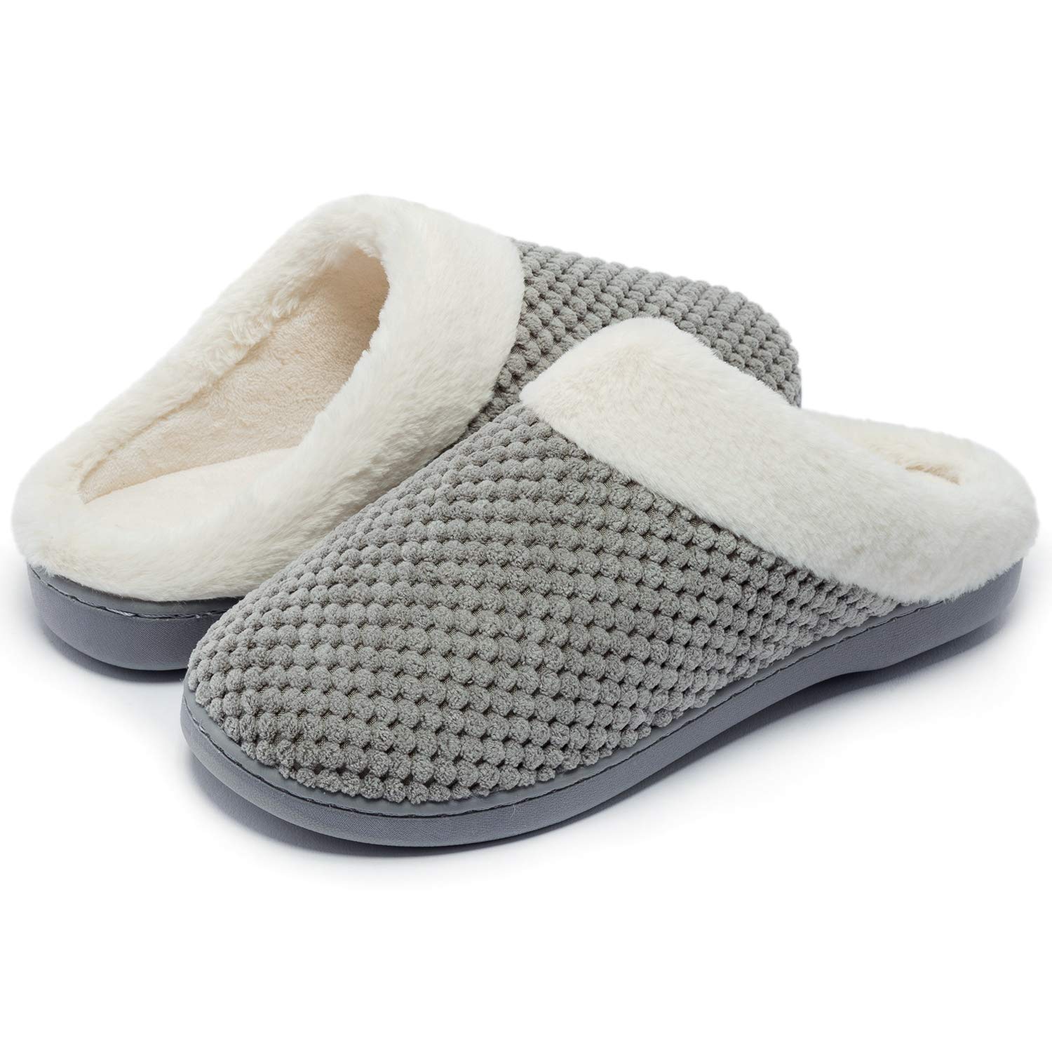 Chaussons Fourrés Femme Acheter Chaussons Peluche Mémoire de Forme Antidérapants