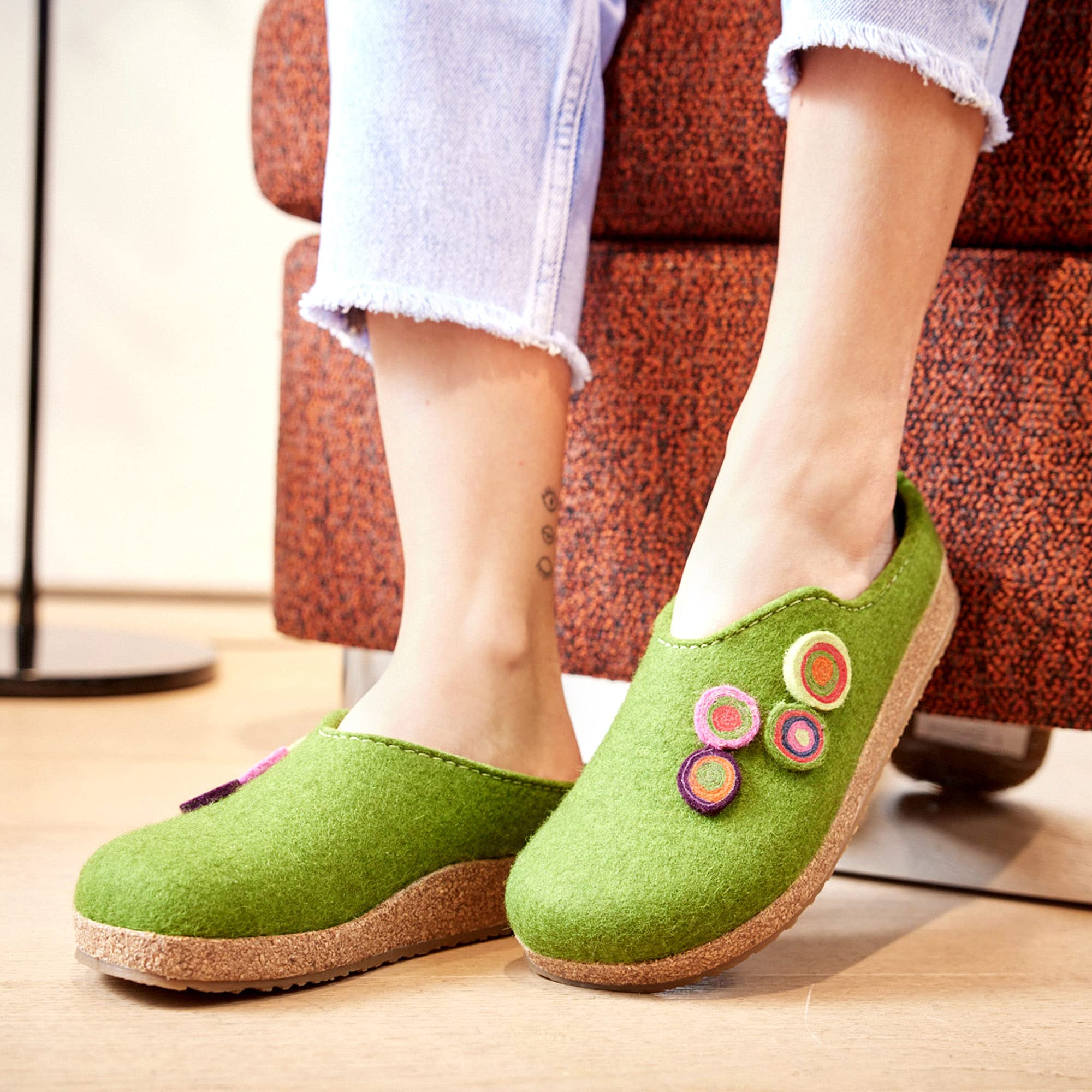 Chausson Acheter Chaussons Haflinger Grizzly Kanon Femme en laine bouillie – Image 2