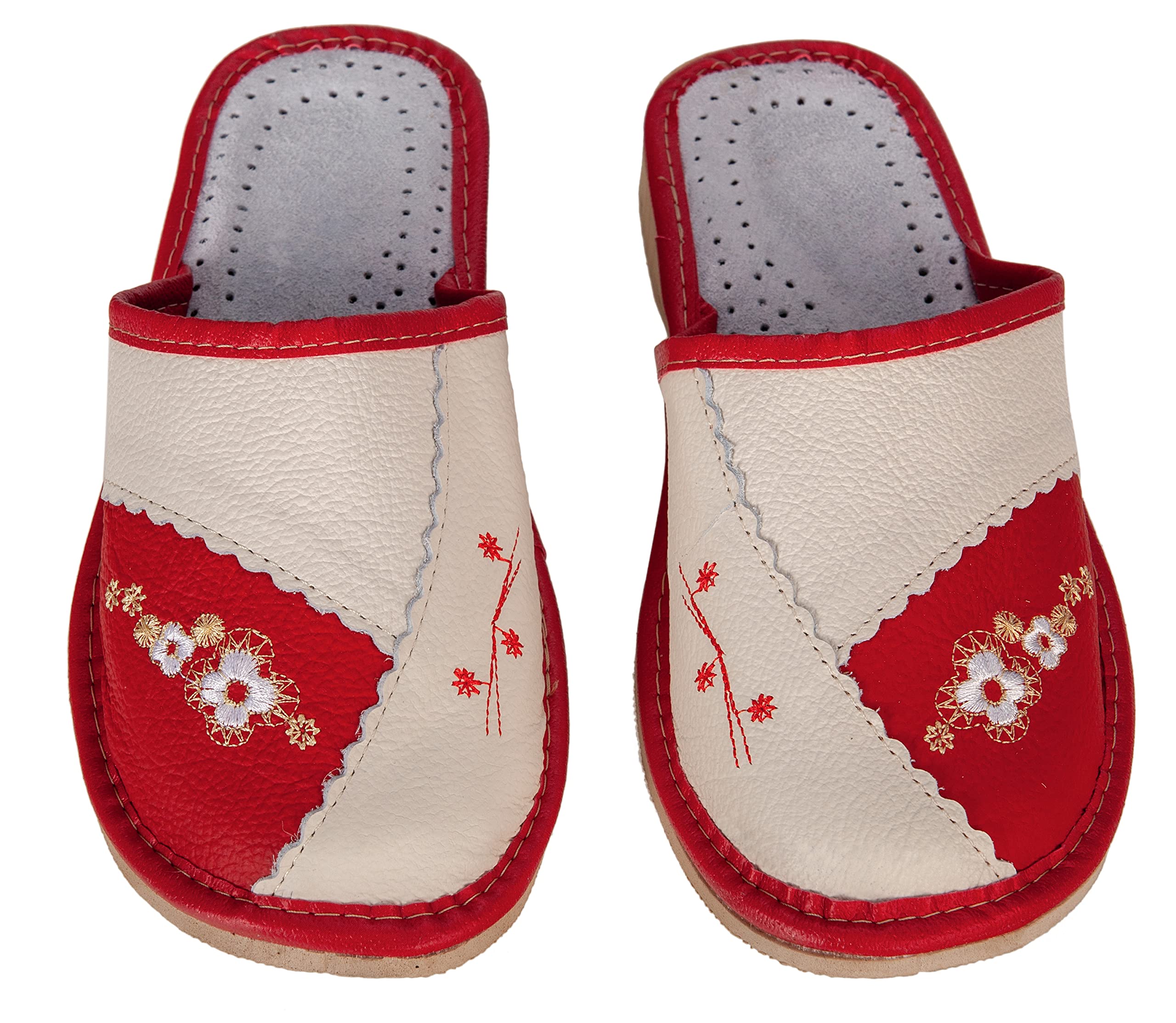 Pantoufles Femme Cuir Acheter Chaussons APREGGIO Fait Main – Image 2