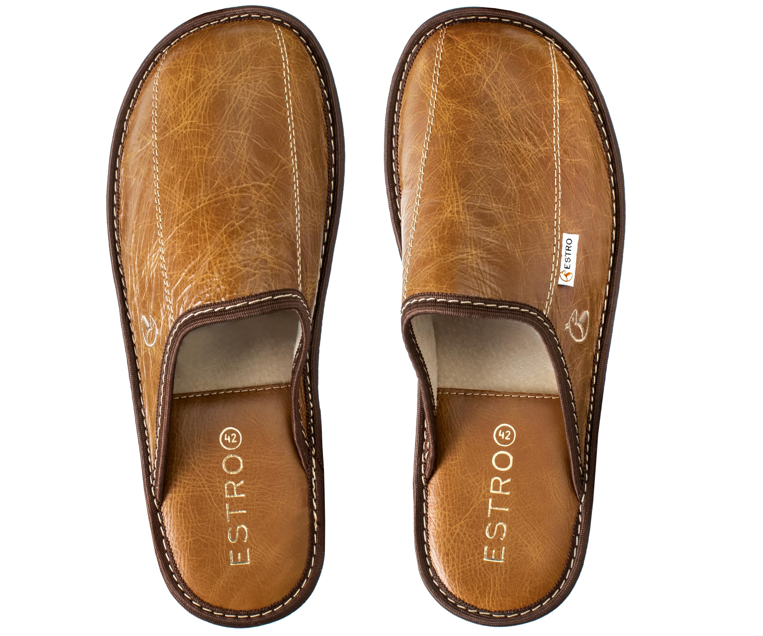 Mules Acheter Chaussons ESTRO homme cuir et laine semelle confort – Image 3