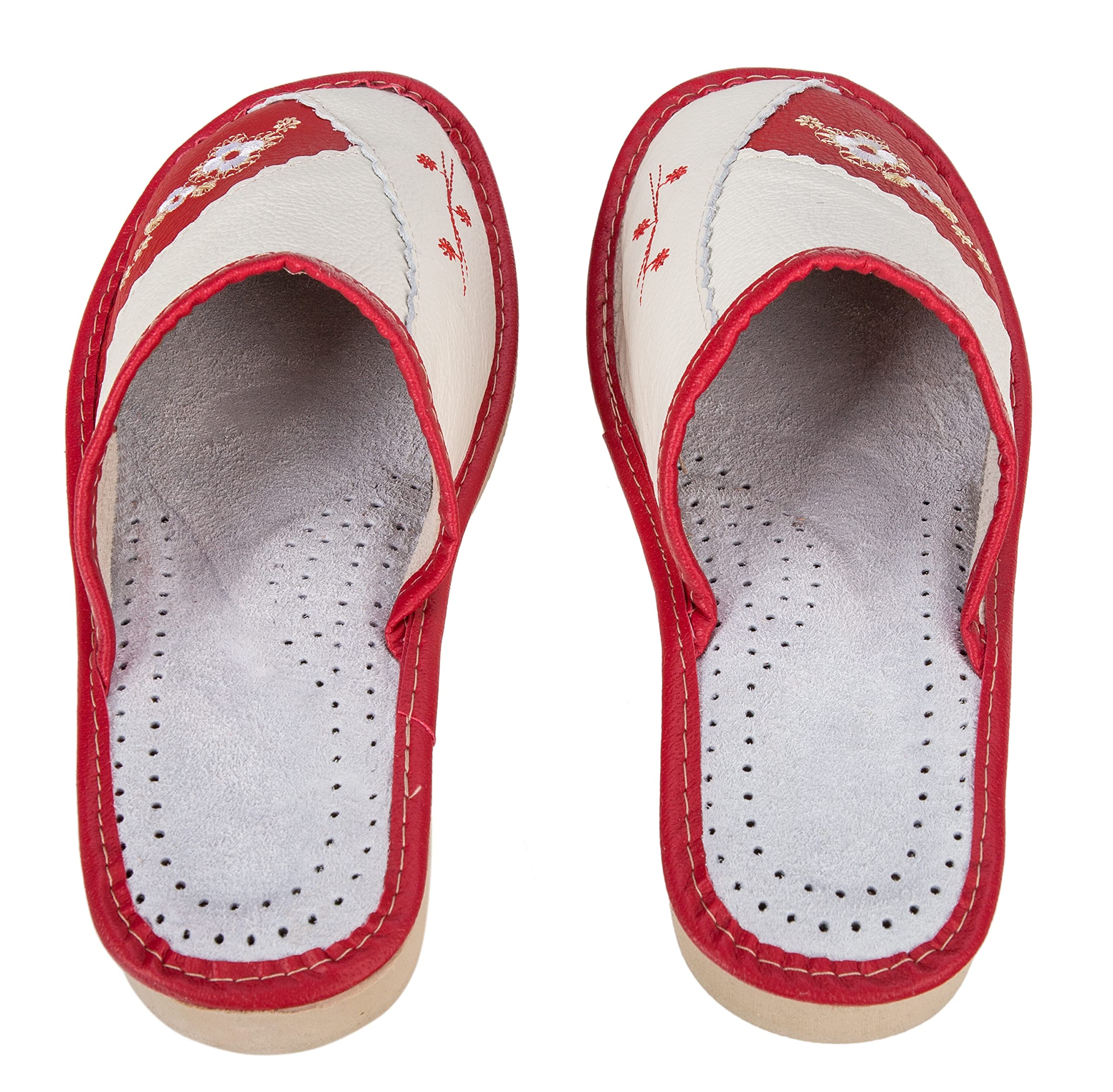 Pantoufles Femme Cuir Acheter Chaussons APREGGIO Fait Main – Image 5