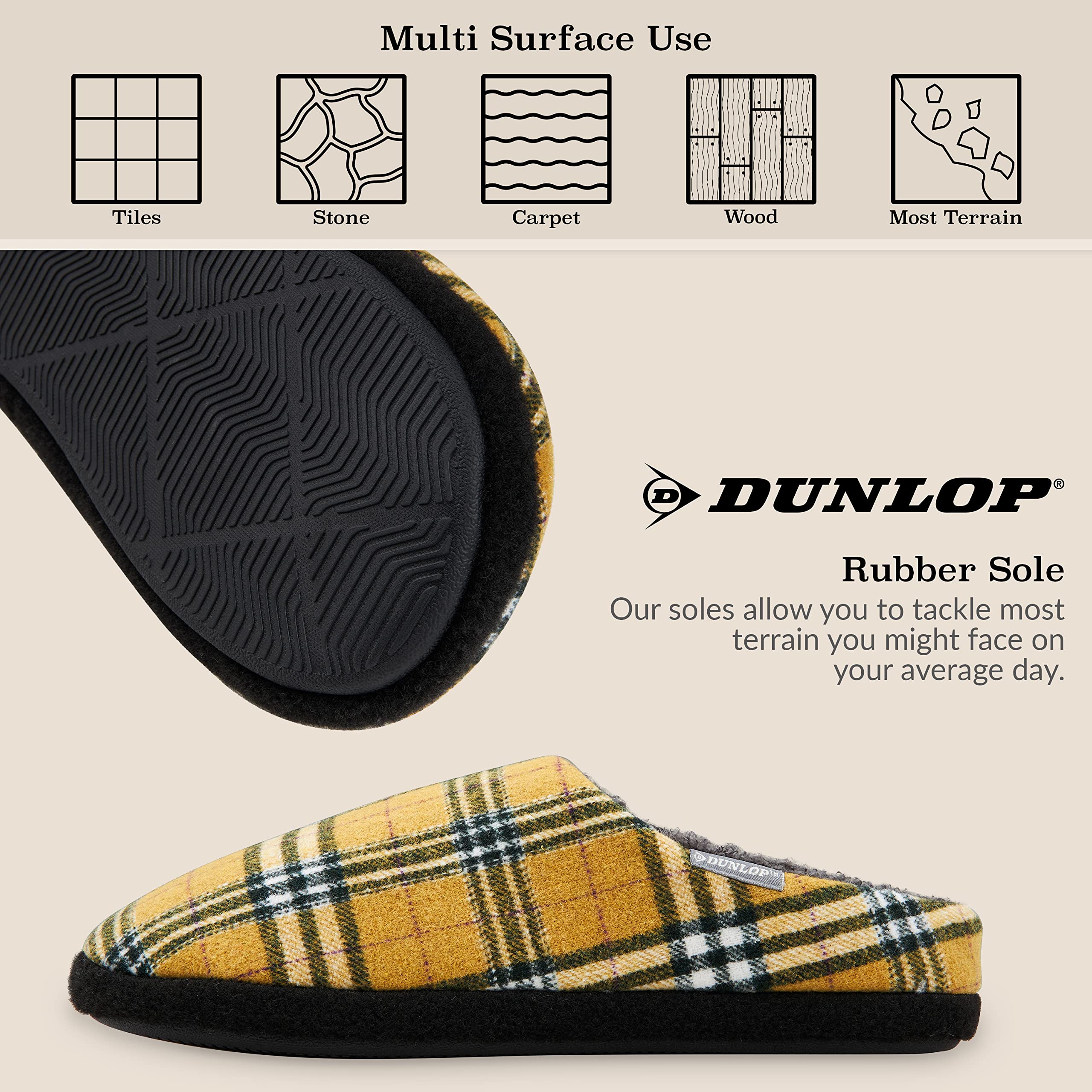 Chaussons Homme Acheter Chaussons Dunlop fourrés mémoire de forme – Image 6