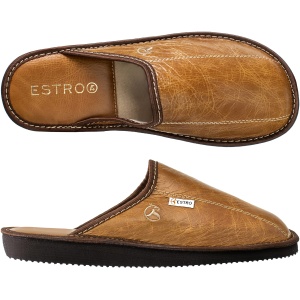 Mules Acheter Chaussons ESTRO homme cuir et laine semelle confort