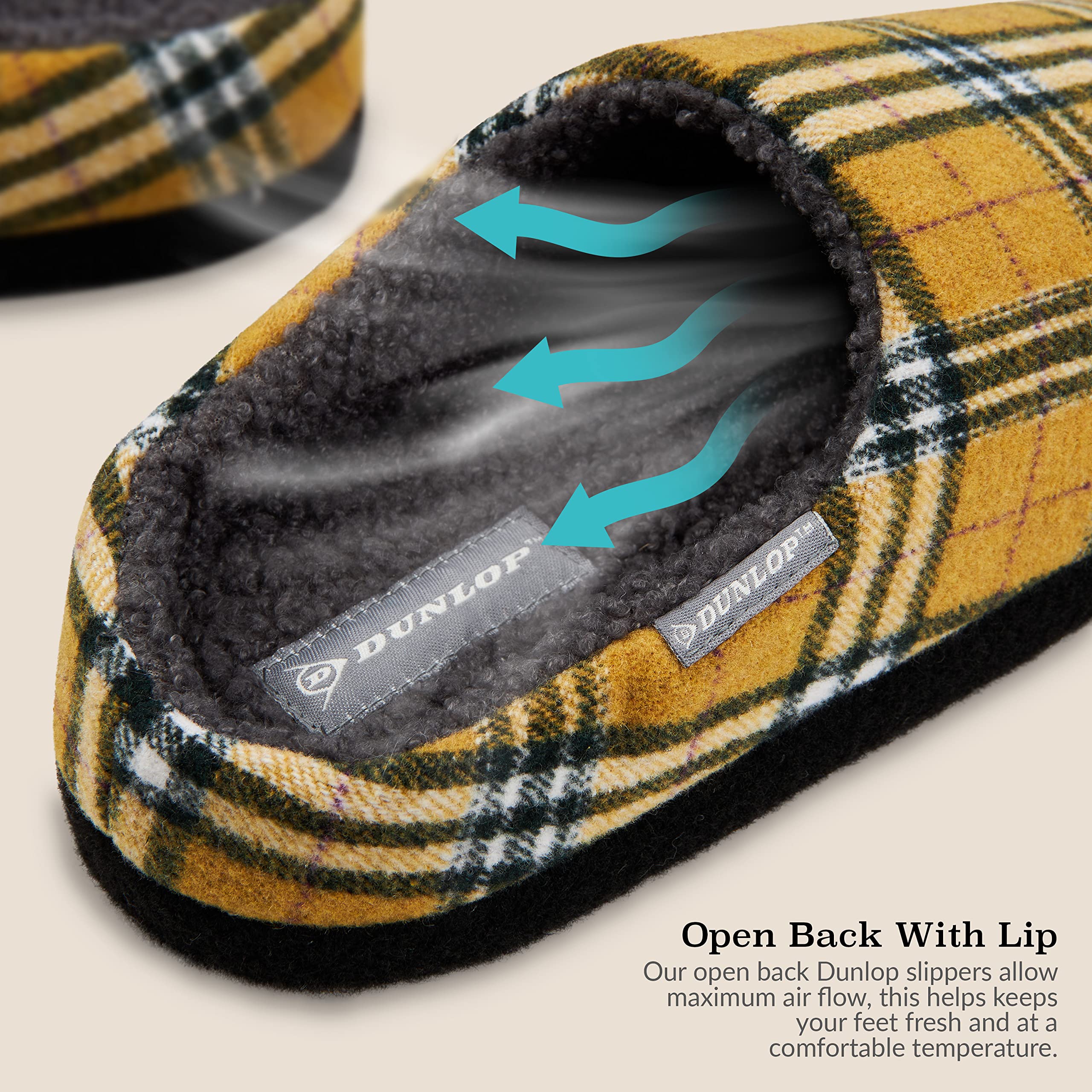 Chaussons Homme Acheter Chaussons Dunlop fourrés mémoire de forme – Image 3