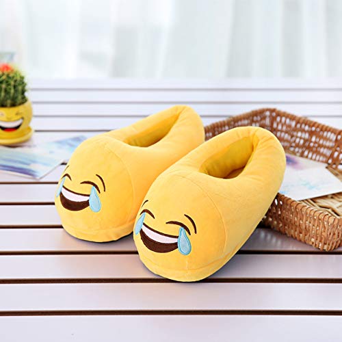 Chaussons Emoji Coton Pelucheux Acheter Chaussons Émoticônes Chaud Hiver – Image 3