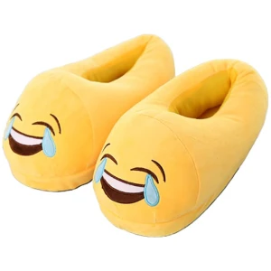 Chaussons Emoji Coton Pelucheux Acheter Chaussons Émoticônes Chaud Hiver