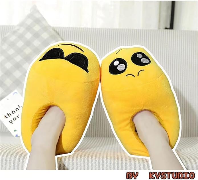 Chaussons Emoji Coton Pelucheux Acheter Chaussons Émoticônes Chaud Hiver – Image 5