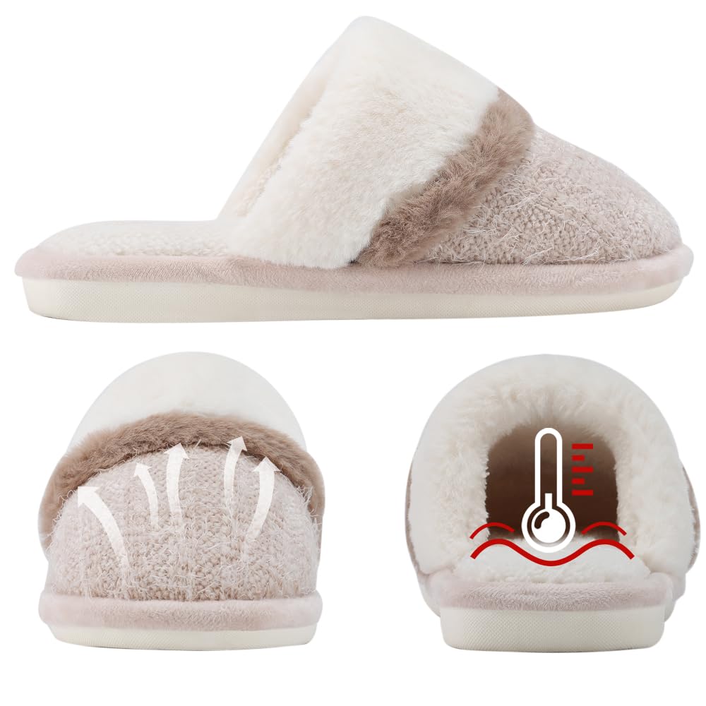 Chaussons Femme Acheter Chaussons GOEWY Pantoufles Doudou Mémoire de Forme – Image 4