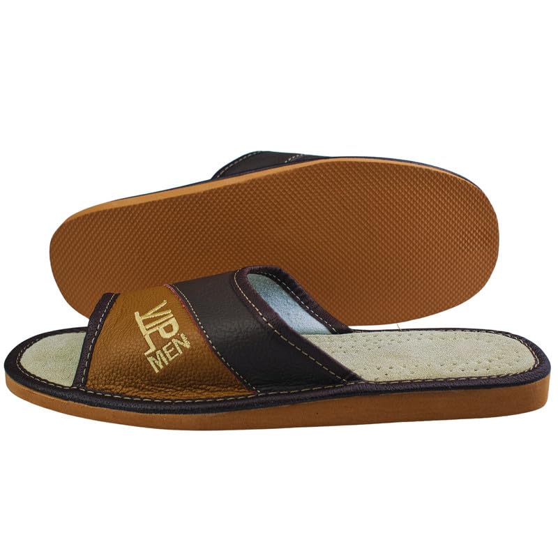 Chaussons Homme Acheter Chaussons APREGGIO Cuir Mules du 40 au 46 – Image 4